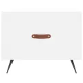 Tables basses 2 pcs blanc 50x50x40 cm bois d'ingénierie