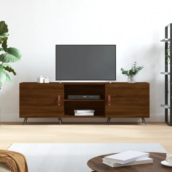 Meuble TV chêne marron 150x30x50 cm bois d'ingénierie