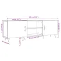 Meuble TV blanc 150x30x50 cm bois d'ingénierie