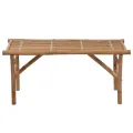 Banc de jardin pliable avec coussin 118 cm Bambou