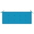 Banc de jardin pliable avec coussin 118 cm Bambou