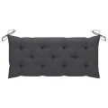 Banc de jardin pliable avec coussin 118 cm Bambou