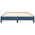 Cadre de lit Bleu foncé 140x190 cm Velours