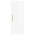 Armoire murale blanc brillant 34,5x34x90 cm