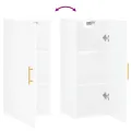 Armoire murale blanc brillant 34,5x34x90 cm