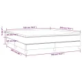 cadre de lit et matelas Vert foncé 180x200cm Velours