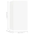 Ensemble de meuble TV 4 pcs Blanc Aggloméré