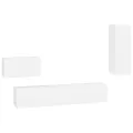 Ensemble de meubles TV 4 pcs Blanc Bois d'ingénierie