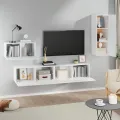 Ensemble de meubles TV 4 pcs Blanc Bois d'ingénierie