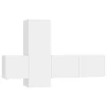 Ensemble de meubles TV 3 pcs Blanc Aggloméré
