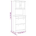 Buffet ALTA blanc 77x35x188 cm bois massif de pin