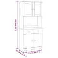Buffet ALTA 77x35x165 cm bois massif de pin