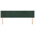 Têtes de lit 2 pcs Vert foncé 80x5x78/88 cm Velours