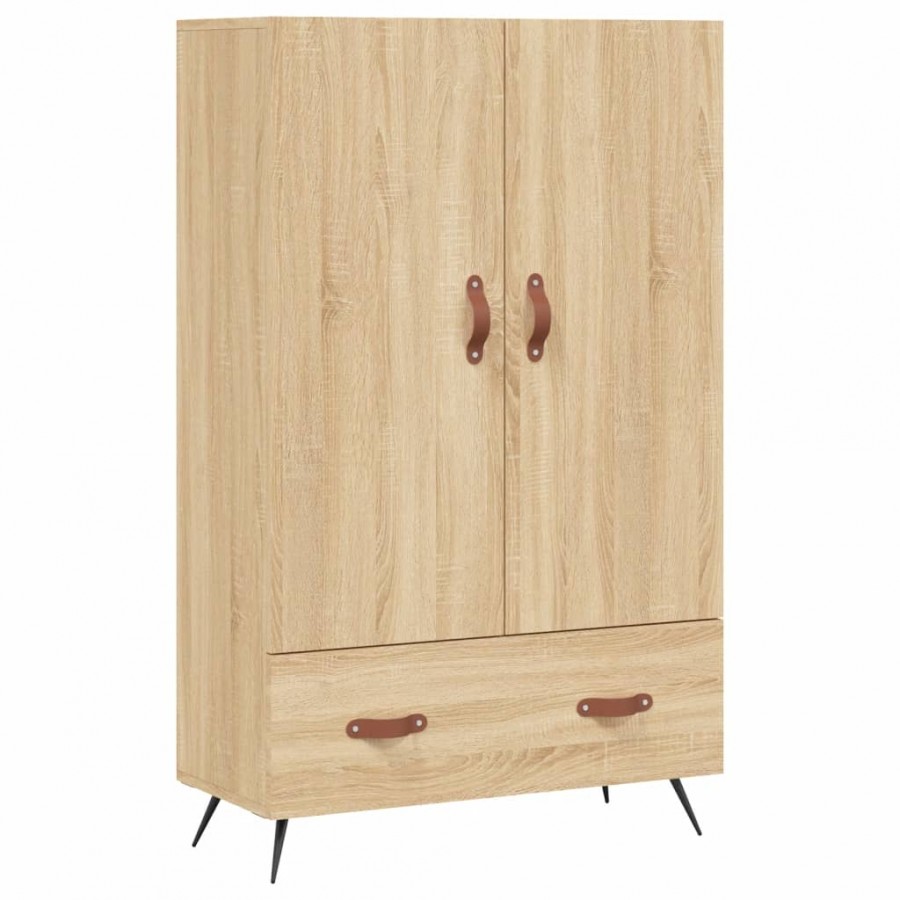 Buffet haut chêne sonoma 69,5x31x115 cm bois d'ingénierie