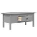 Table basse BODO gris 100x55x45 cm bois de pin massif
