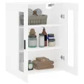 Armoire murale blanc 69,5x34x90 cm