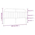Tête de lit métal blanc 180 cm
