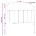 Tête de lit métal blanc 100 cm