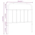 Tête de lit métal blanc 80 cm