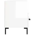 Meuble TV Blanc brillant 80x36x50 cm Bois d'ingénierie