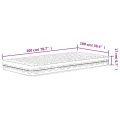 Matelas en mousse blanc 100x200 cm dureté H2 H3