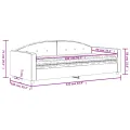 Lit de jour avec matelas noir 90x200 cm velours