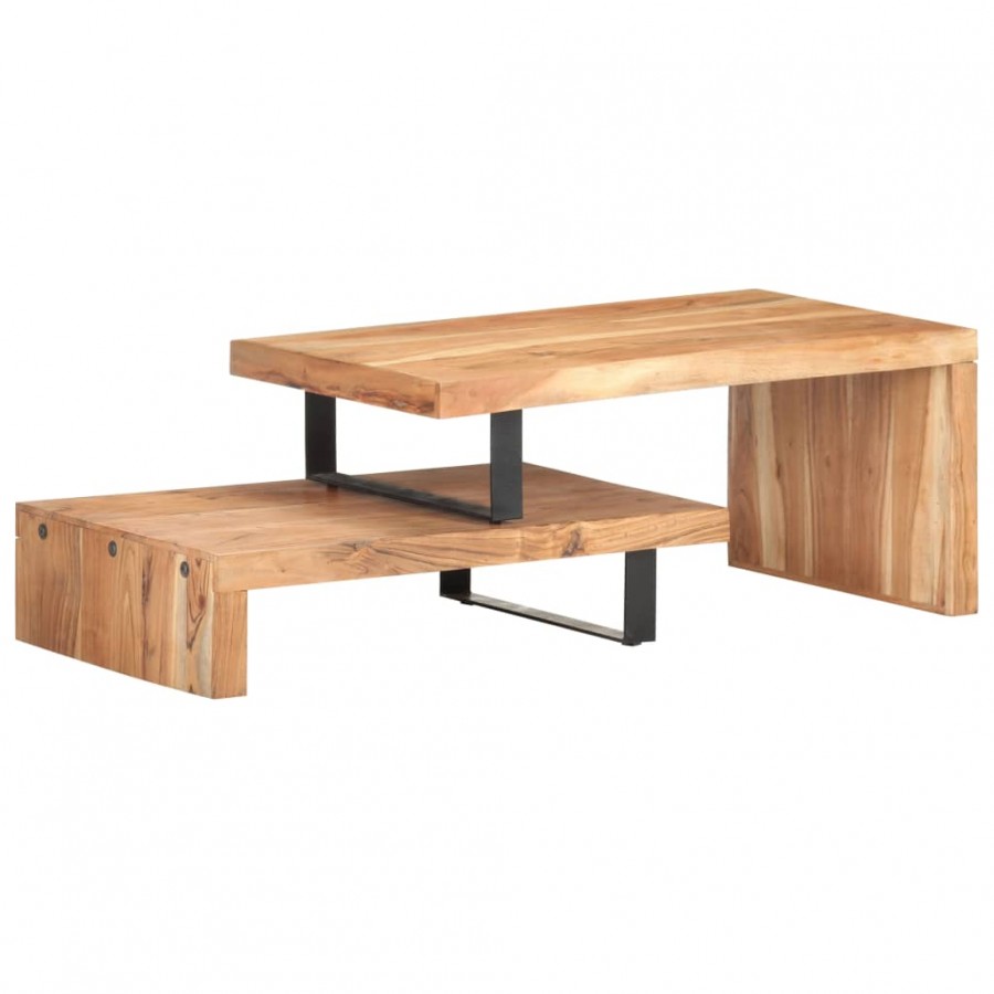 Ensemble de 2 tables basses Bois d'acacia massif