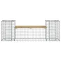 Banc de jardin design gabion 183x41x60,5cm bois de pin imprégné