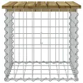 Banc de jardin design gabion 43x44x42 cm bois de pin imprégné