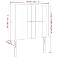 Têtes de lit 2 pcs Gris foncé 80x5x78/88 cm Velours