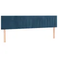 Tête de lit à LED Bleu foncé 160x5x78/88 cm Velours