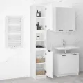 Armoire de salle de bain Blanc 32x34x188,5 cm Bois d'ingénierie