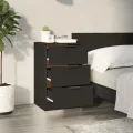 Tables de chevet 2 pcs noir 40x36x65 cm