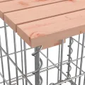 Banc de jardin design gabion 63x44x42 cm bois massif de douglas