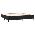 cadre de lit matelas et LED Noir 200x200 cm Velours
