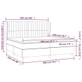 cadre de lit et matelas Noir 200x200 cm Velours