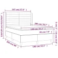 cadre de lit matelas et LED Bleu 140x200 cm Tissu