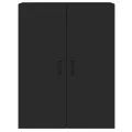 Armoires murales 2 pcs noir bois d'ingénierie