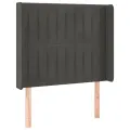 cadre de lit matelas LED Gris foncé 90x190cm Velours
