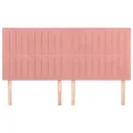 Têtes de lit 4 pcs Rose 100x5x78/88 cm Velours