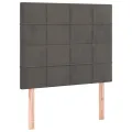 cadre de lit et matelas Gris foncé 90x200 cm Velours