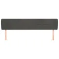Tête de lit avec oreilles Gris foncé 183x23x78/88 cm Velours