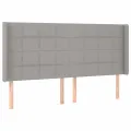 cadre de lit matelas LED Gris clair 160x200 cm Tissu