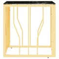 Table basse doré 50x50x50 cm acier inoxydable et verre