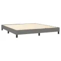 cadre de lit avec matelas Gris foncé 180x200cm Tissu