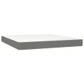cadre de lit avec matelas Gris foncé 180x200cm Tissu