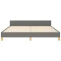 Cadre de lit avec tête de lit Gris foncé 180 x 200 cm Tissu