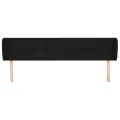Tête de lit avec oreilles Noir 183x23x78/88 cm Tissu