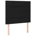 cadre de lit avec matelas et LED Noir 90x200cm Tissu