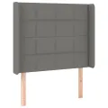 cadre de lit matelas LED Gris foncé 90x190cm Tissu